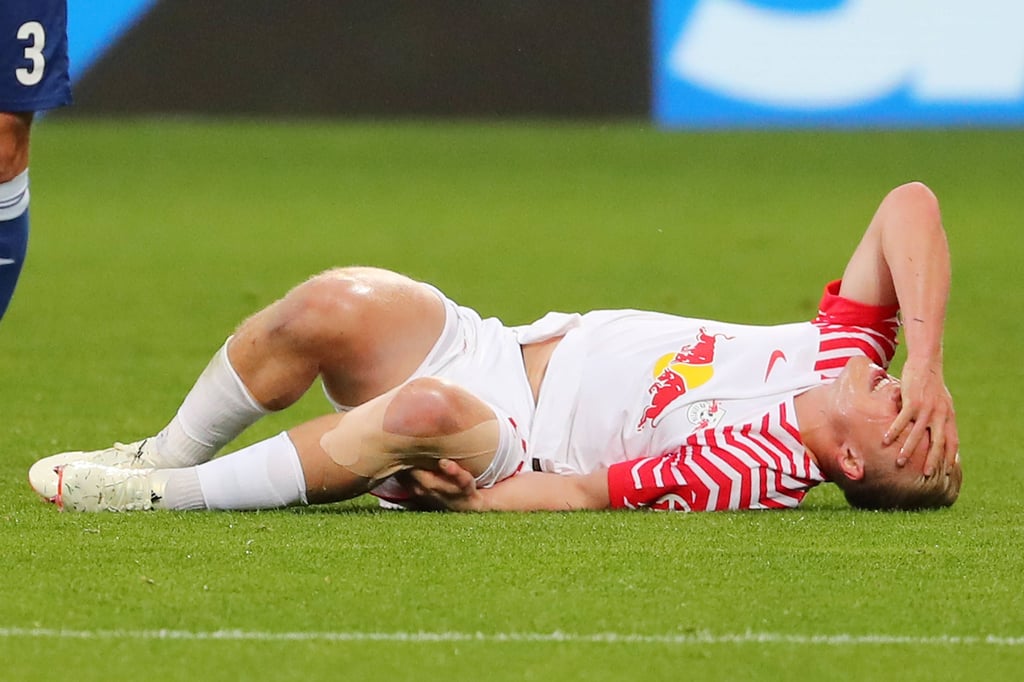 Verletzte sich ohne Fremdeinwirkung am Knie: RB-Spieler Xaver Schlager