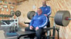 Kraftsportler René Perl (vorn) mit Coach und WM-Begleiter Olaf Schulz und 200 Kilo auf der Langhantel. Am 1. Juni tritt Perl bei der WM an.