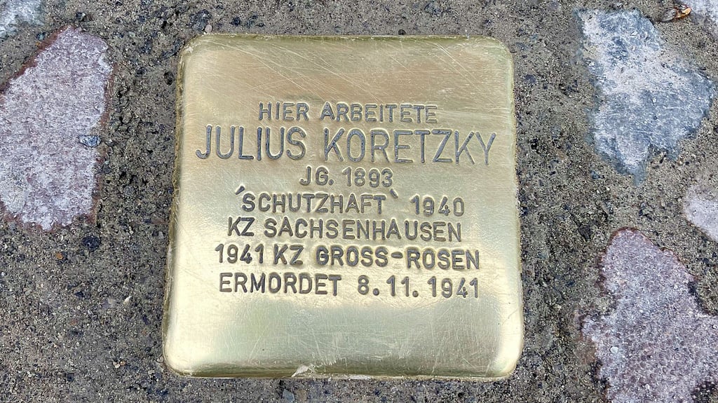 Der Stolperstein für Julius Koretzky ist der bislang vierte in Quedlinburg.