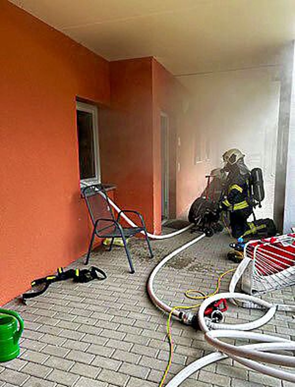Das Feuer brach in der Küche im Erdgeschoss aus.