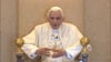 Papst Benedikt XVI. bei der Aufzeichnung für die Sendung „Das Wort zum Sonntag“.