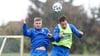 Philipp Harant (l.) und Christian Beck (r.), hier 2020 gemeinsam im Training des 1. FC Magdeburg, spielen künftig gemeinsam in der Oberliga für den FSV Schöningen.