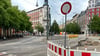 Am Hasselbachplatz in Magdeburg herrscht Baustelle. Insbesondere die Geschäfte leiden unter dem Lärm und den Absperrungen.