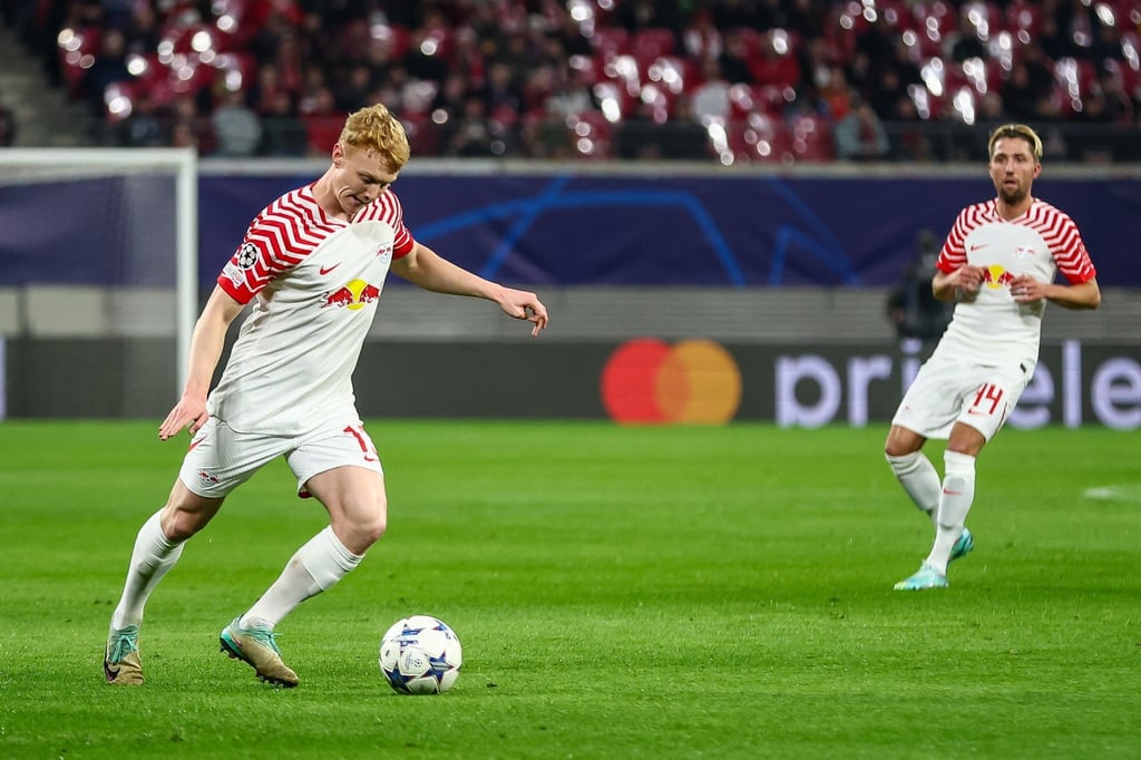 Leipzigs Spieler Nicolas Seiwald am Ball. Seiwald oder Kevin Kampl könnten gegen Bremen spielen.