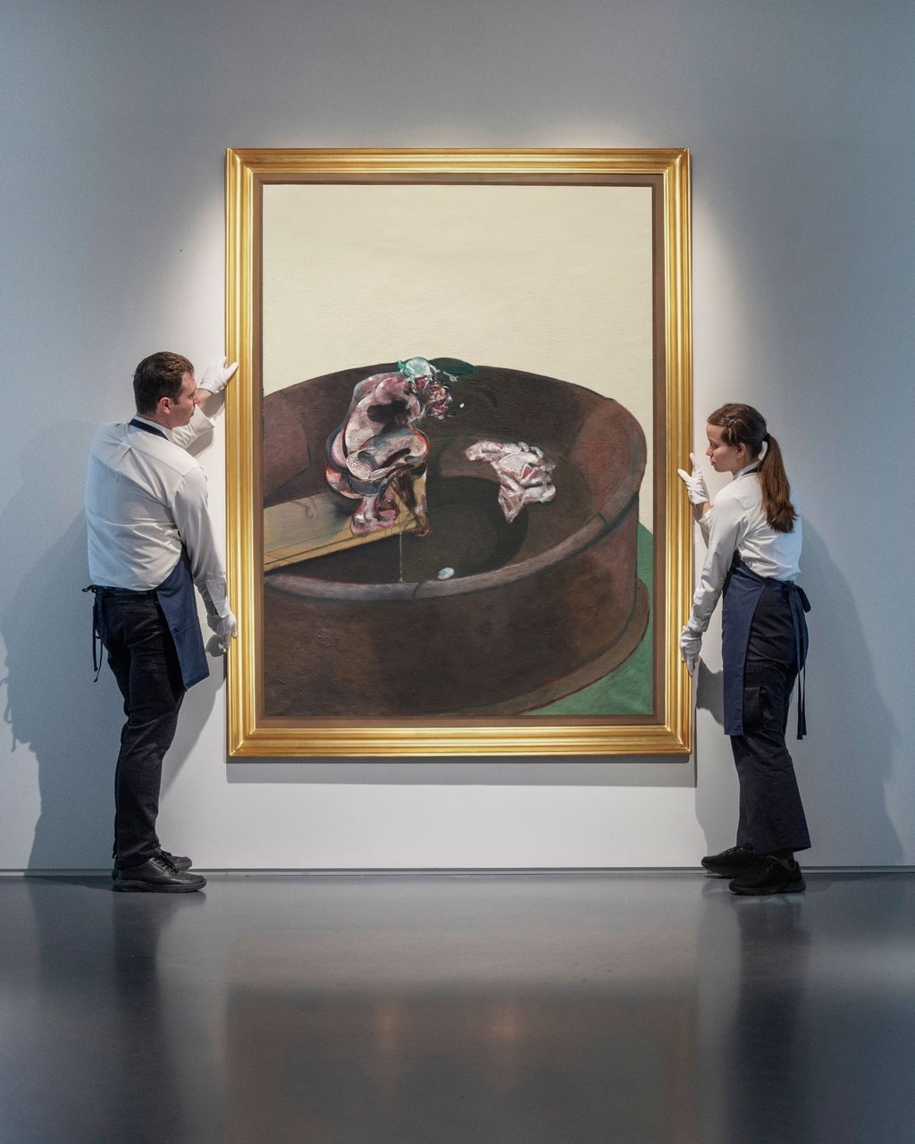 Dieses fast zwei Meter hohe Gemälde „Portrait of George Dyer Crouching“ könnte bis zu 50 Millionen Dollar einbringen.