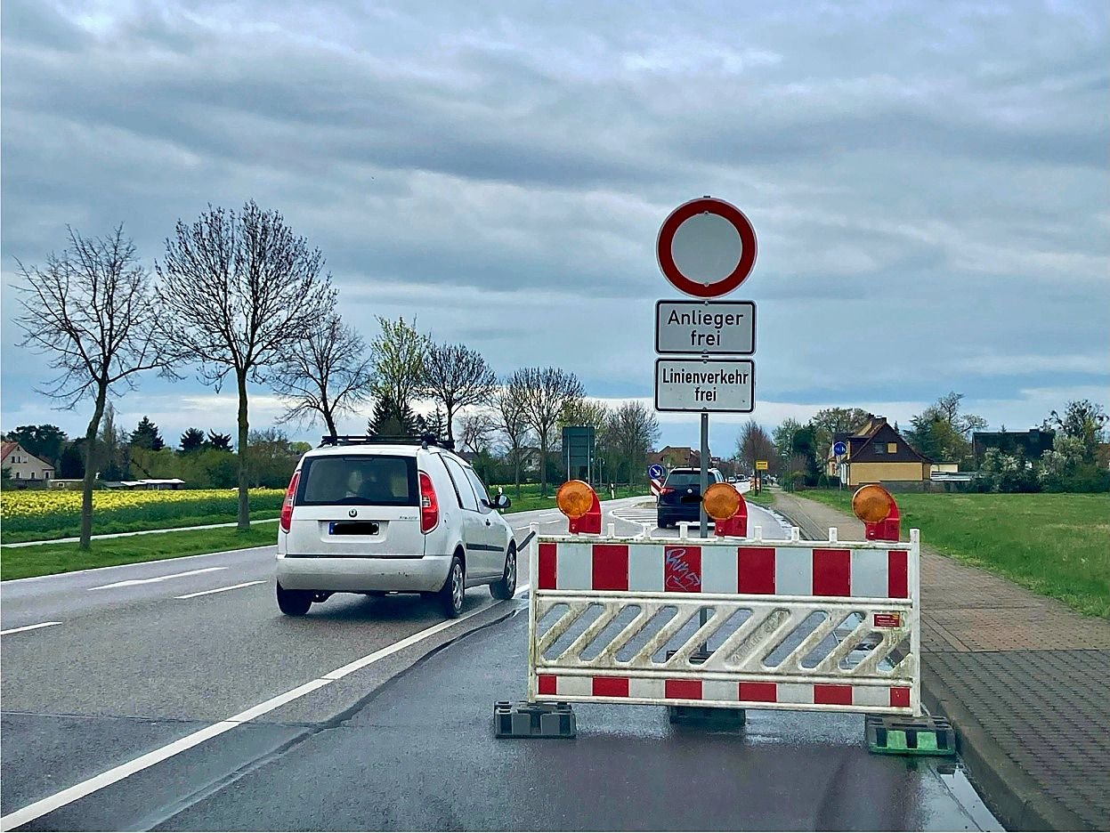 B1 Baustelle: Vollsperrung Bremst Pflegedienste In Gerwisch Aus