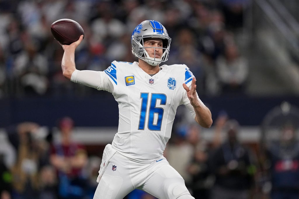 Stand zuletzt mit Detroit im Halbfinale der NFL: Lions-Quarterback Jared Goff.