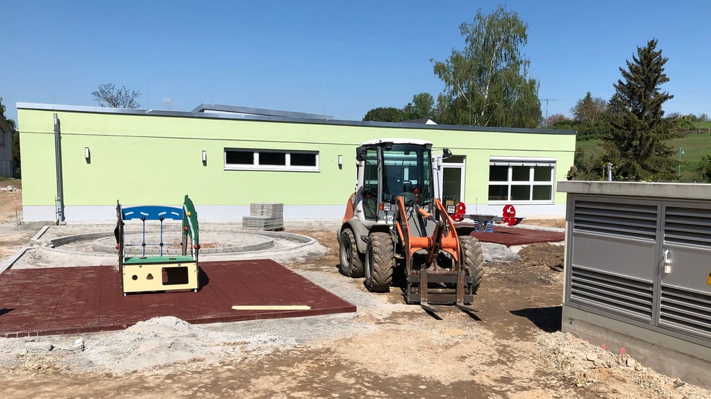 Noch ist die neue Kita in Uichteritz eine Baustelle.
