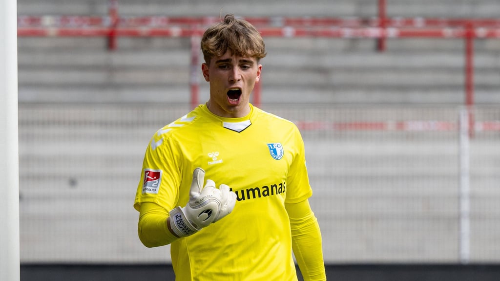 Noah Kruth beim Spiel gegen Union Berlin im März 2023: Er musste kein einziges Mal hinter sich greifen.