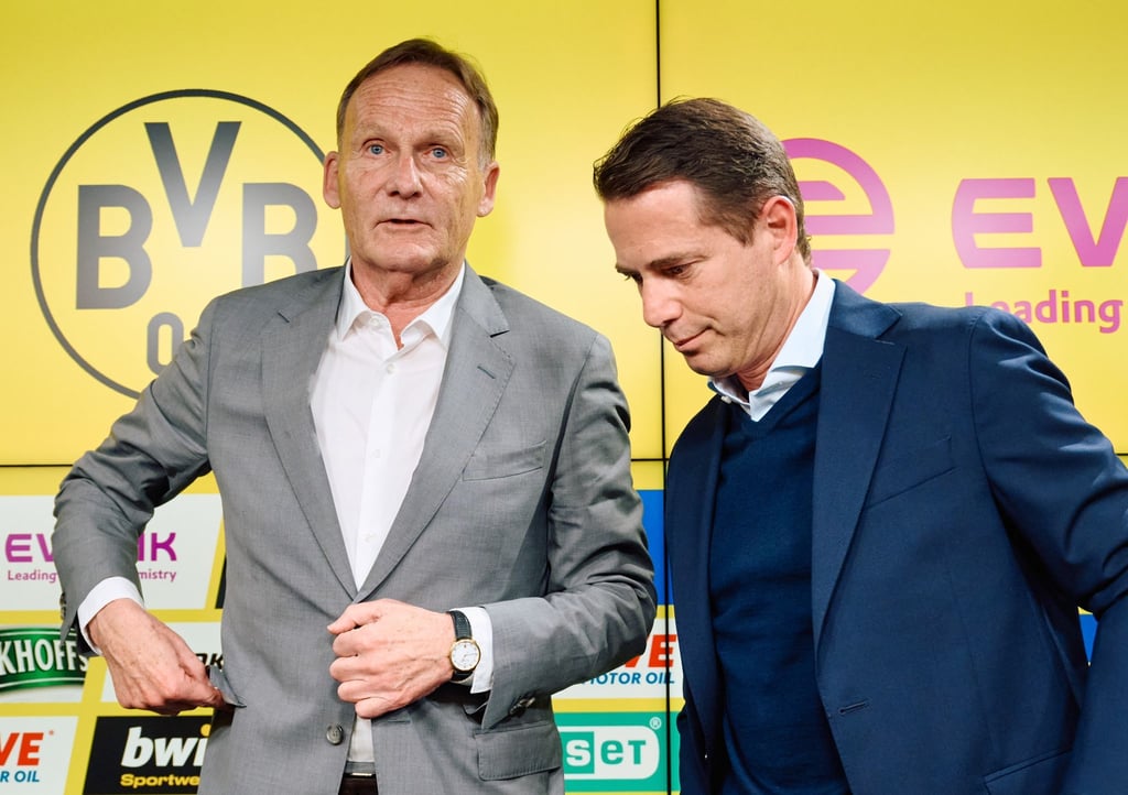 Lars Ricken (r) hat am 1. Mai die Nachfolge von Hans-Joachim Watzke als BVB-Sportchef angetreten.