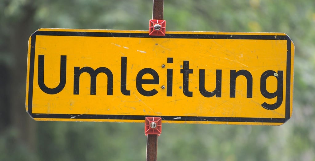 Umleitungen sind ausgeschildert.