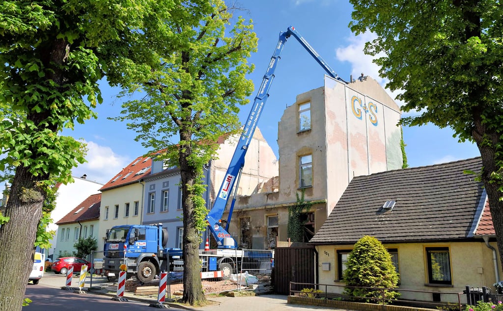 Das Abrisshaus in der Köthener Leopoldstraße.