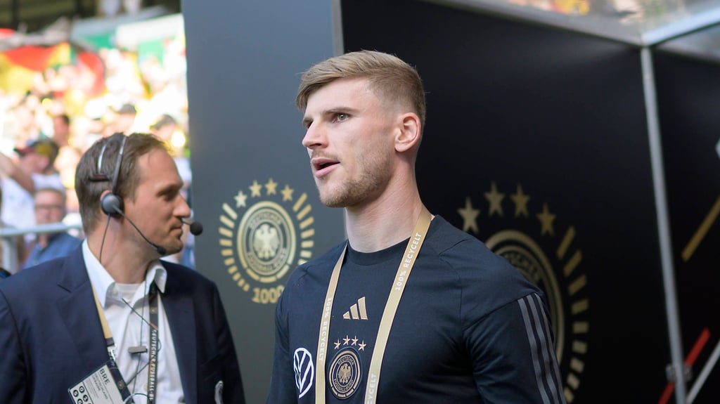 Stürmer Timo Werner spielt im Nationalteam auch nach seiner Leihe von RB Leipzig zu Tottenham Hotspur keine Rolle. Er wurde nicht für die Heim-EM 2024 nominiert.