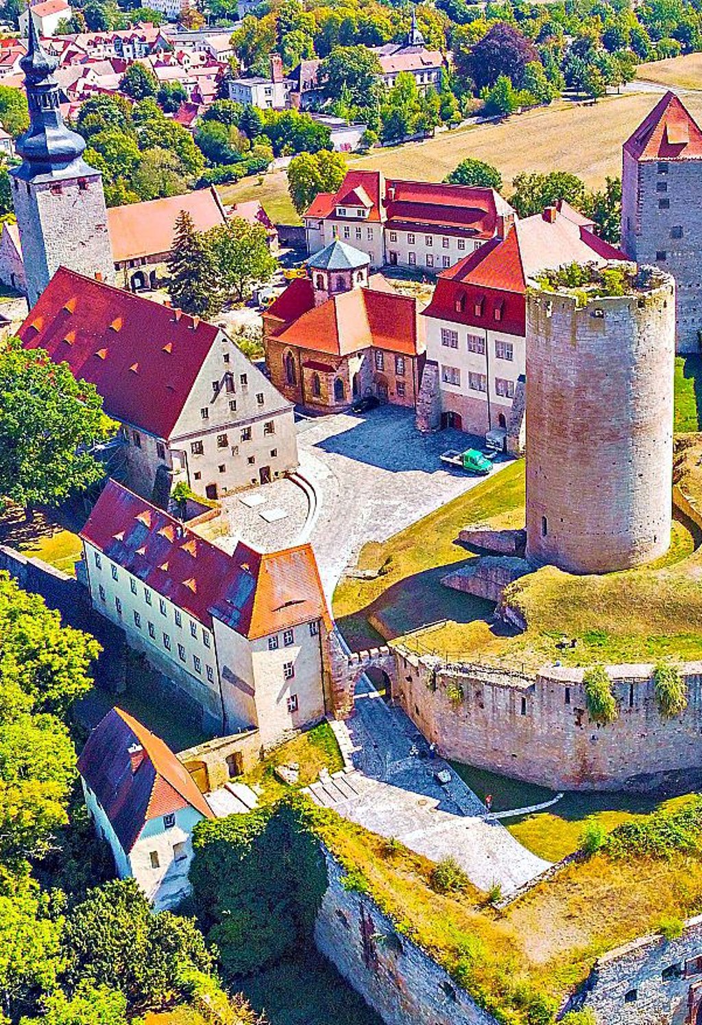 Die Burg Querfurt - hier ein Blick von oben - kann zum Museumstag kostenfrei erkundet werden.