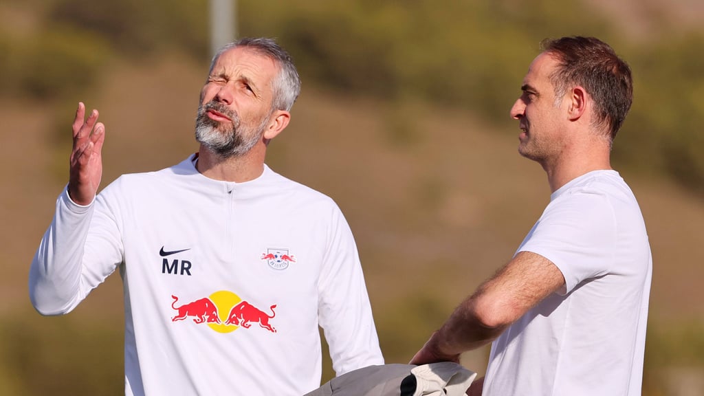 Blicken in dieselbe Richtung? RB-Trainer Marco Rose und Red-Bull-Geschäftsführer Oliver Mintzlaff