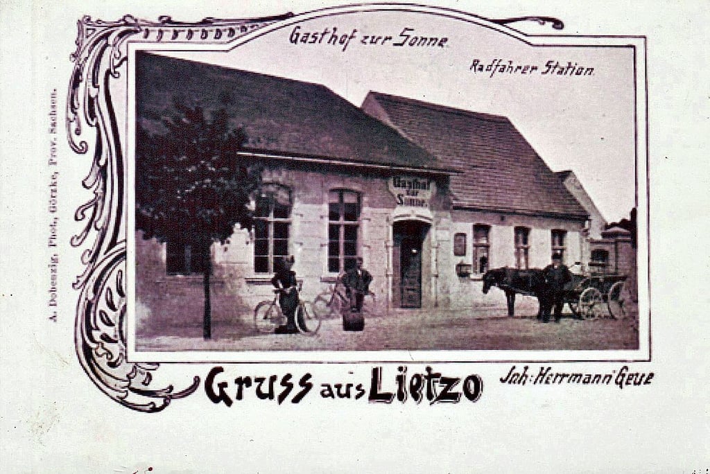 Einen Gasthof gab es auch einmal in Lietzo, wovon diese Postkarte zeugt.