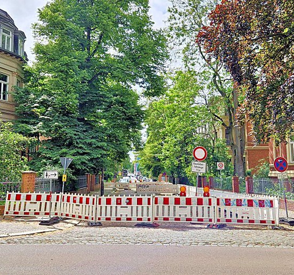 Die Georg-Cantor-Straße im Mühlwegviertel ist zurzeit gesperrt.