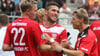 Bessere Zeiten: Sven Köhler (r.) beglückwünscht Marco Hartmann (l.) zum Siegtor gegen Offenbach im Juli 2012. 