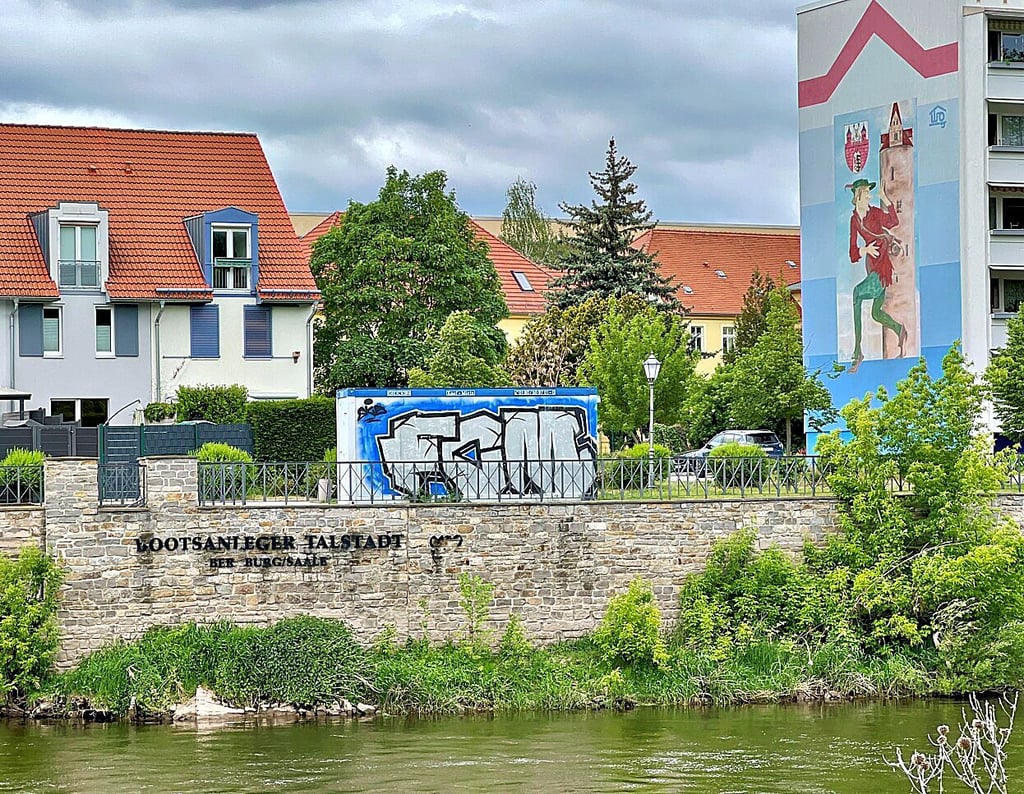 Der Baucontainer am Talstadt-Bootsanleger bietet kein schönes Bild, soll dort aber bald verschwinden.
