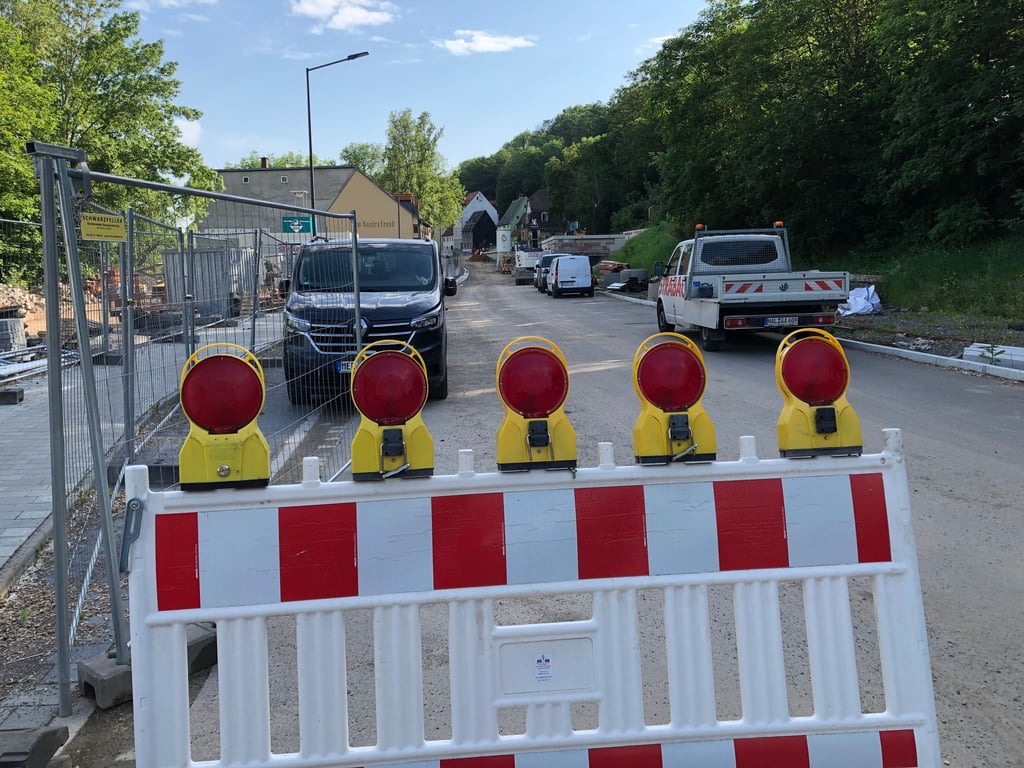 Die Leipziger Straße in Weißenfels bleibt noch bis Mitte Juli gesperrt.