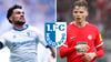 Herbert Bockhorn vom 1. FC Magdeburg und Philipp Hercher vom 1. FC Kaiserslautern. Spielen sie beide künftig gemeinsam für den FCM?