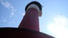 Der denkmalgeschützte Alte Leuchtturm auf der Nordseeinsel. Am Pfingstmontag wurde der neue Leuchtturmwärter Jochheim vorgestellt.