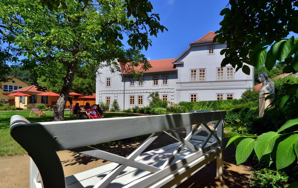 Der Garten am Schillerhaus in Rudolstadt.