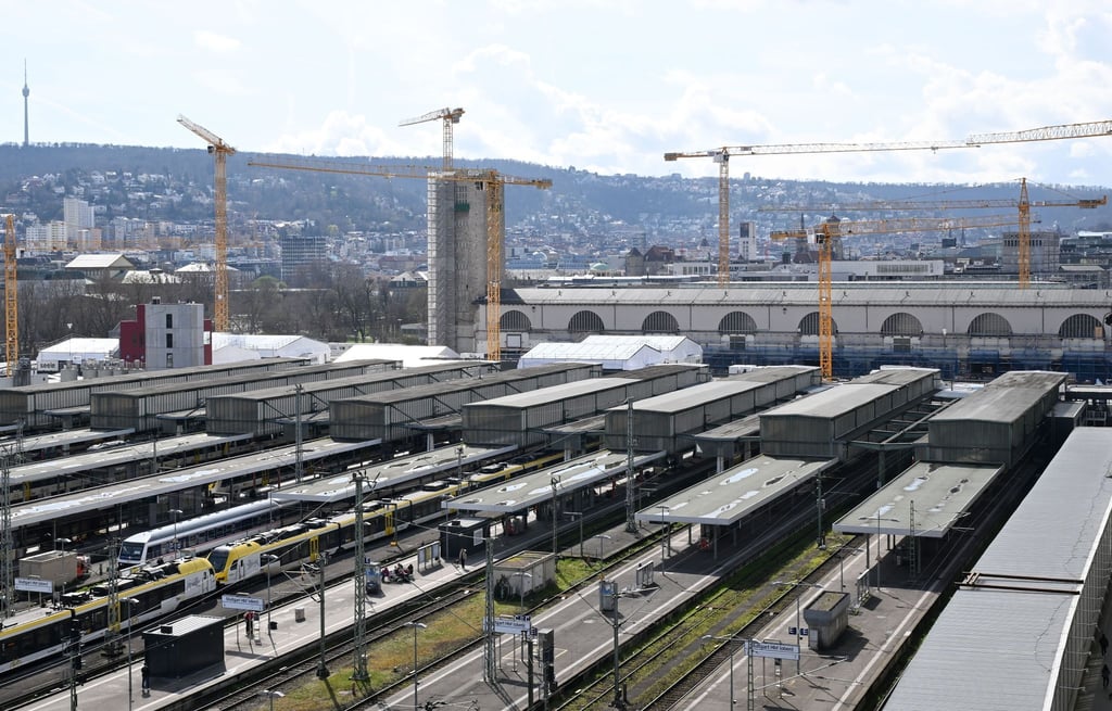 Der Bahnhof des milliardenschweren Bahnprojekts Stuttgart 21, bei dem der Stuttgarter Hauptbahnhof unter die Erde verlegt werden soll.