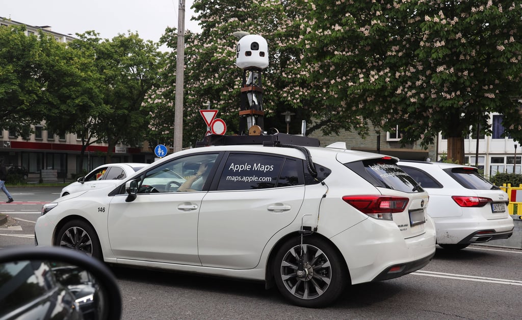 Für den Kartendienst Apple Maps sind Autos in Deutschland unterwegs. Wann die Fahrzeuge Sachsen-Anhalt durchfahren.