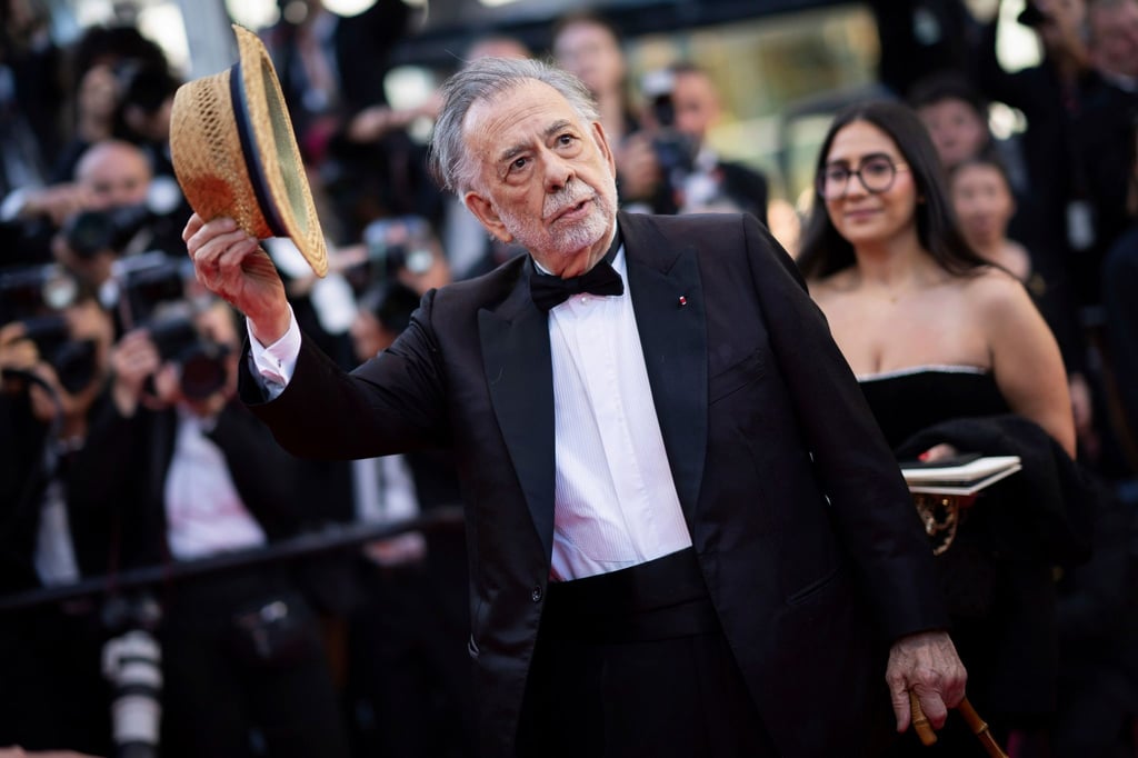 Francis Ford Coppola stellt seinen Film „Megalopolis“ in Cannes vor.
