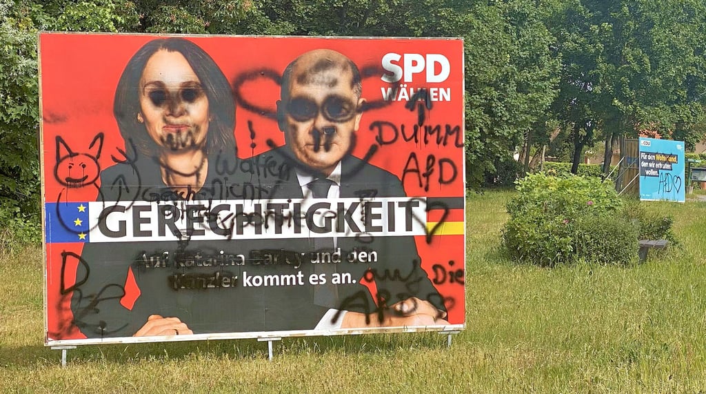 Hier, an der Annaburger Straße in Jessen, ist nun eindeutig zu sehen, dass nicht das Wetter für die Verunstaltungen verantwortlich ist.