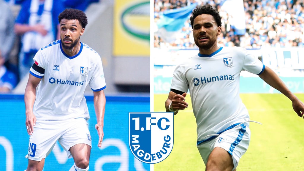 Leon Bell Bell (li.) und Herbert Bockhorn vom 1. FC Magdeburg. Laufen doch noch Gespräche mit dem Verein?