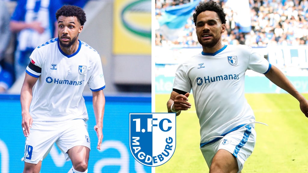 Leon Bell Bell (li.) und Herbert Bockhorn vom 1. FC Magdeburg. Laufen doch noch Gespräche mit dem Verein?