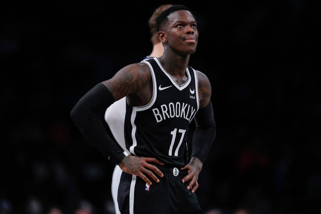 Dennis Schröder von den Brooklyn Nets reagiert.