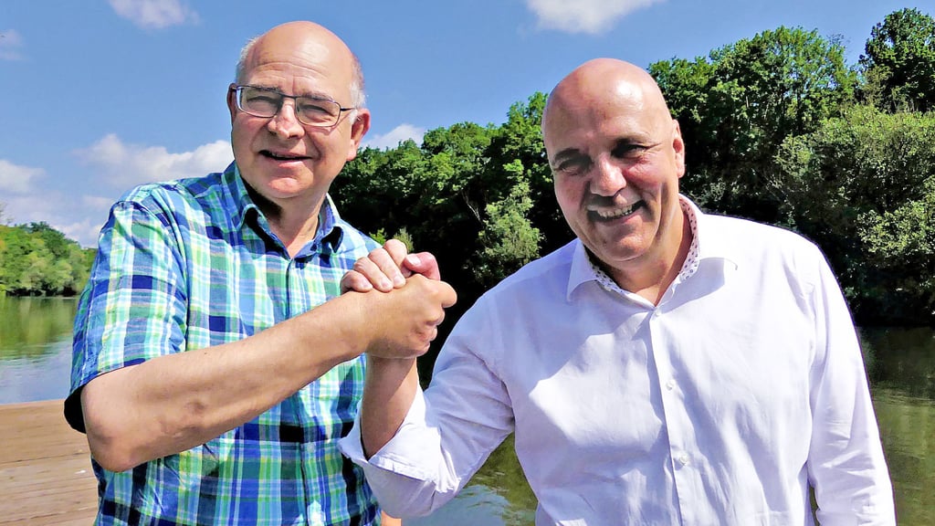 Treffen sich am Dienstag auf dem Wasser wieder: Rotarier-Chef Hans-Norbert Mertens und Lions-Club-Präsident Guido Langer.