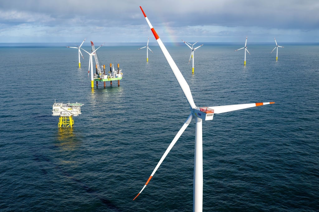 Der Offshore-Windpark Riffgat rund 15 Kilometer nördlich der Insel Borkum.