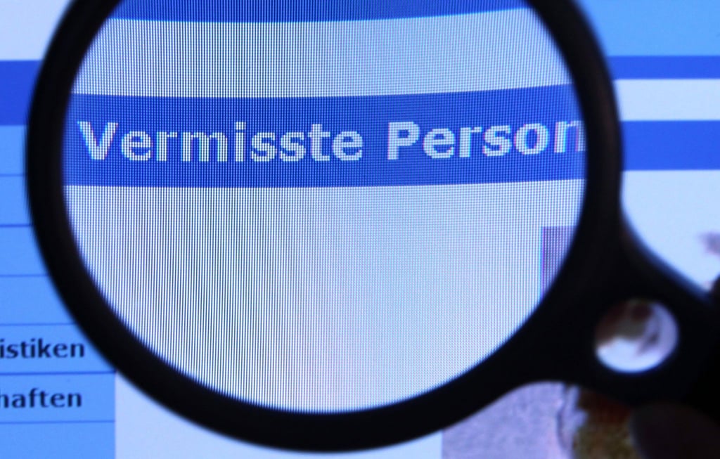 Der Schriftzug „Vermisste Person“ ist auf einem Fahndungsaufruf auf der Internetseite des Bundeskriminalamtes (BKA) zu sehen.