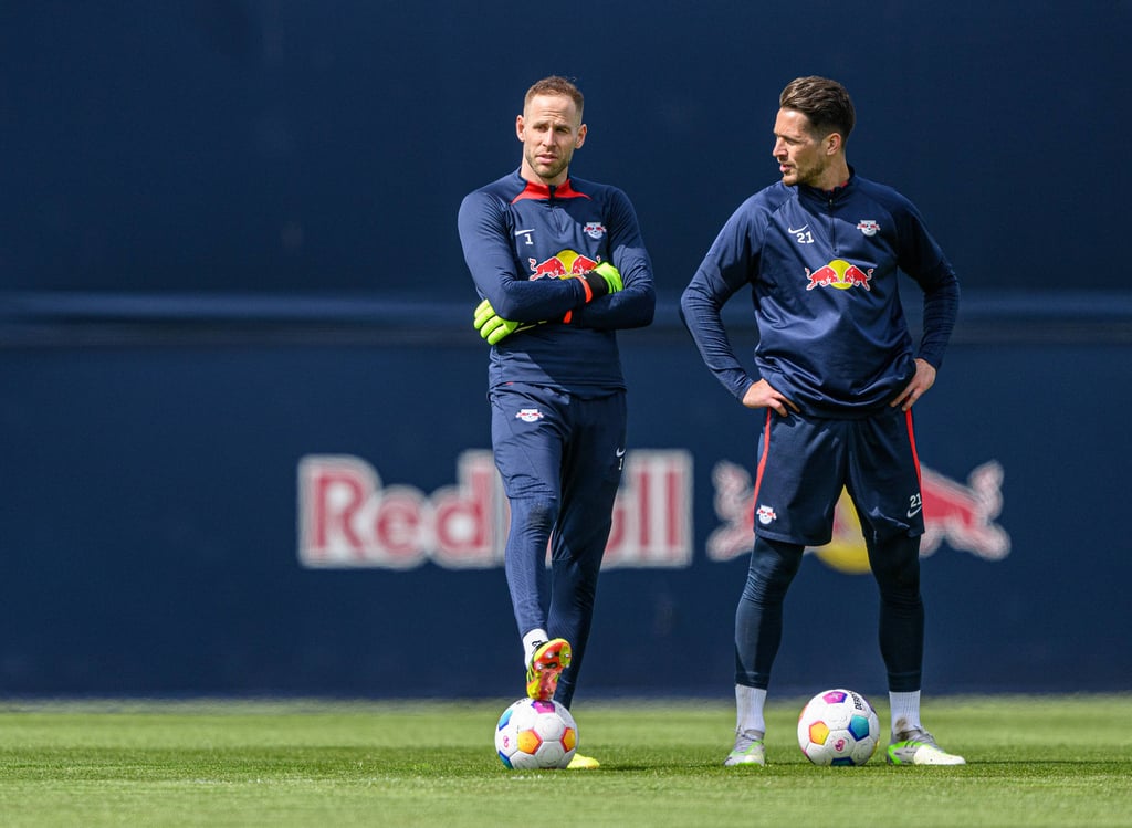 Péter Gulácsi und Janis Blaswich bei RB Leipzig.