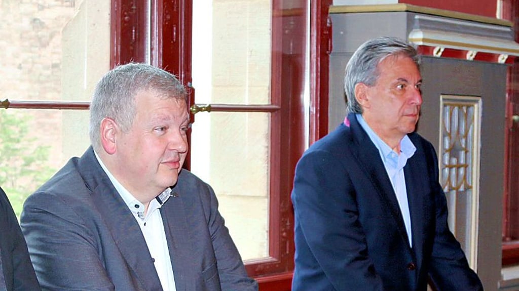 Zubcic und Herold im Saal 96 des Landgerichts.