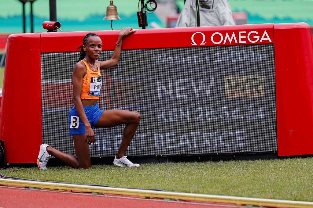 Beatrice Chebet stellte in Eugene einen neuen Weltrekord über 10.000 Meter auf.