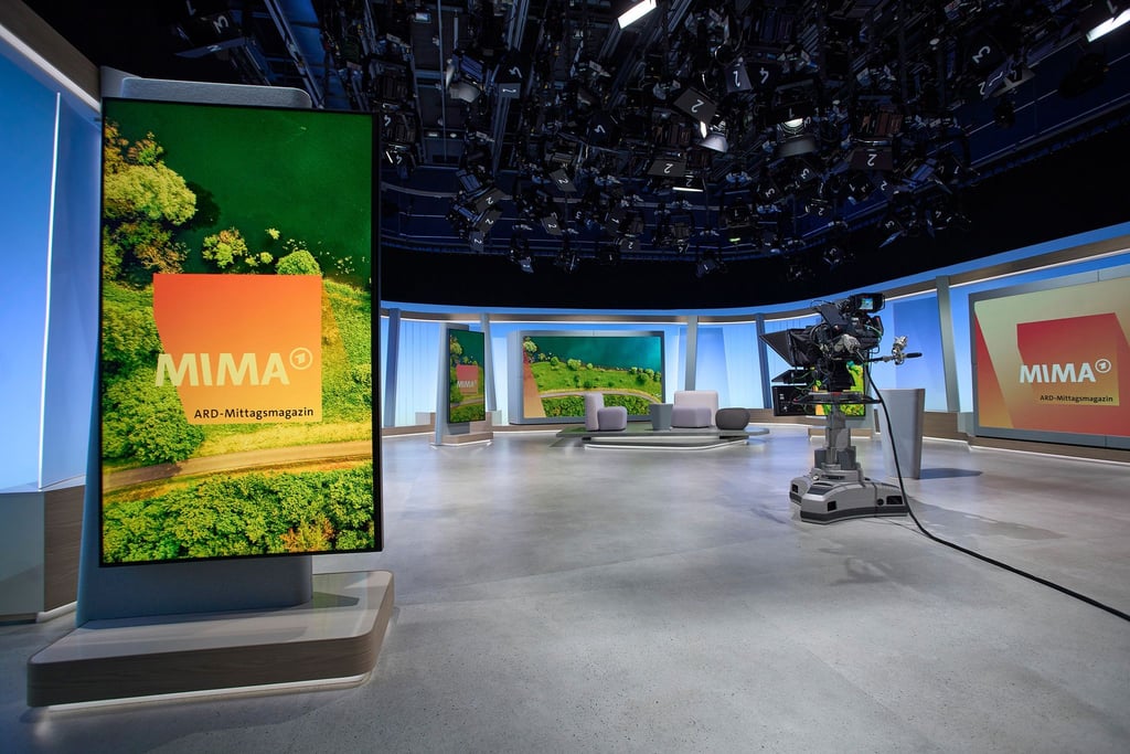 TV-Studio auf dem Gelände des MDR für die Sendung „Mittagsmagazin“.