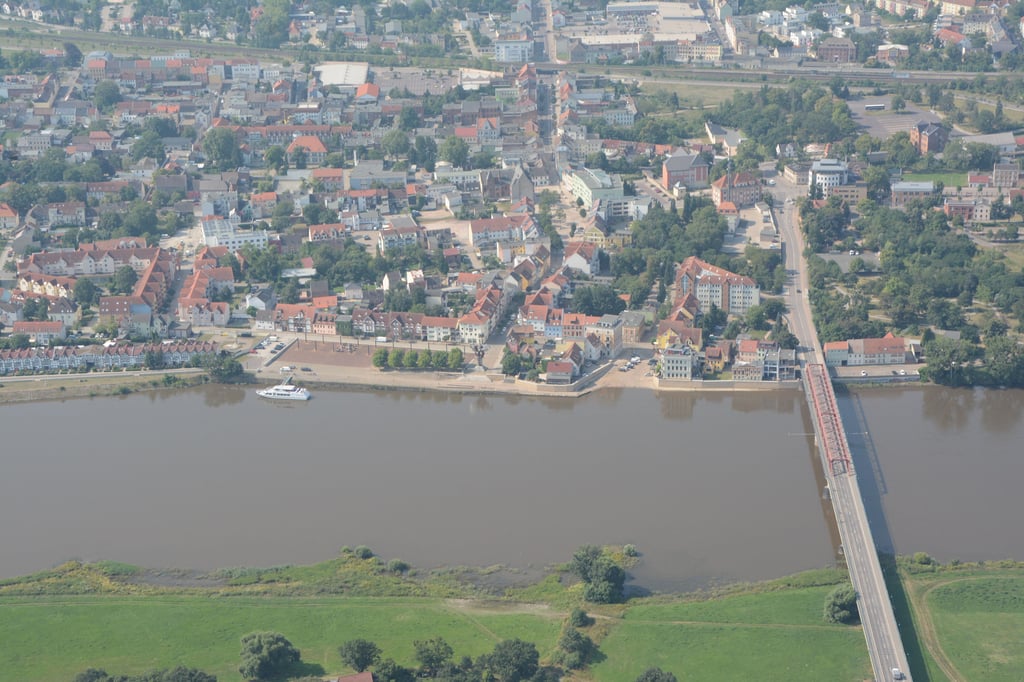 Luftbild Schönebeck Elbe Altstadt