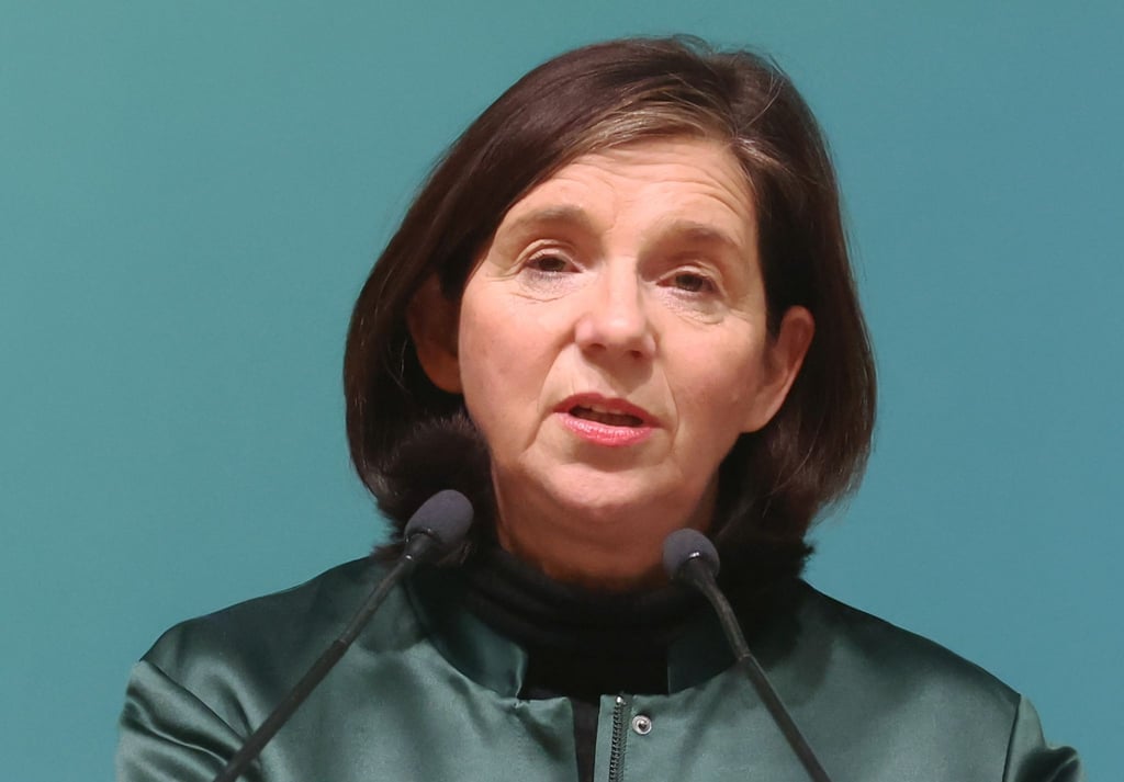 Katrin Göring-Eckardt, (Bündnis 90/Die Grünen), Vizepräsidentin des Deutschen Bundestages, spricht bei der Landesdelegiertenkonferenz der Grünen in Thüringen.