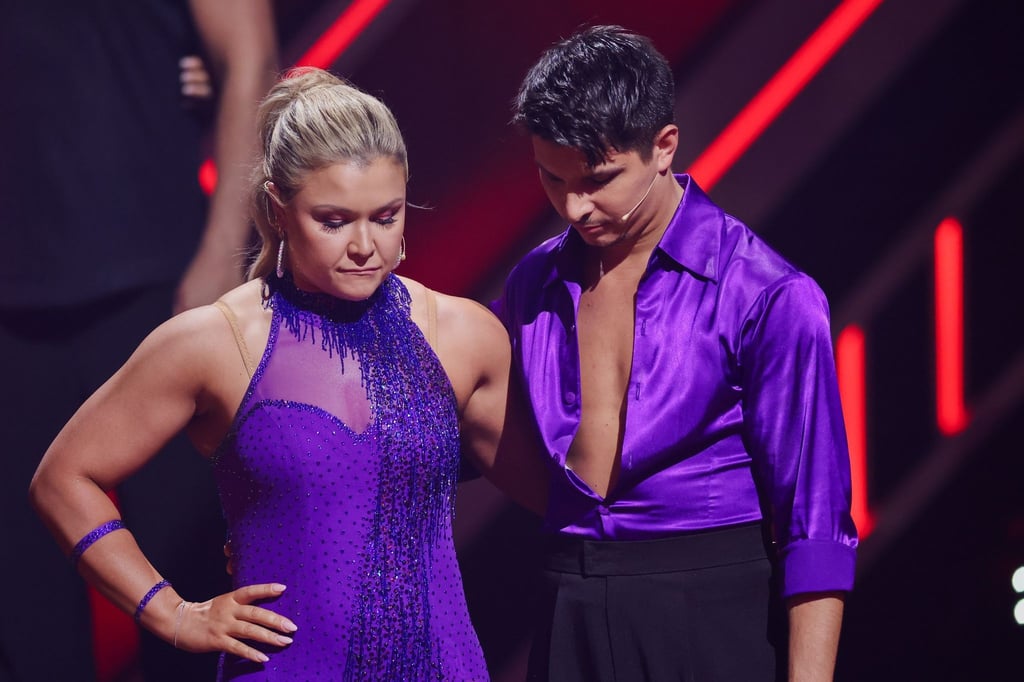 Sophia Thiel (l) ist mit Profitänzer Alexandru Ionel in der siebten Folge ausgeschieden.