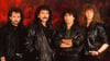 Die Heavy-Metal-Band Black Sabbath im Jahr 1989: Sänger Tony Martin (l-r) neben Gitarrist Tony Iommi, Schlagzeuger Cozy Powell und Bassist Neil Murray.