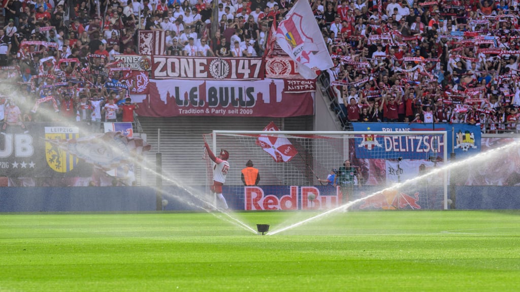 Der Rasen von RB Leipzig.