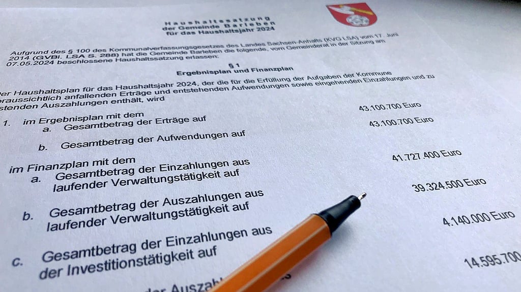 Die Höhe der geplanten Liquiditätskredite im Barleber Haushalt muss an die Höhe der Einzahlungen aus der Verwaltungtätigkeit angeglichen werden.