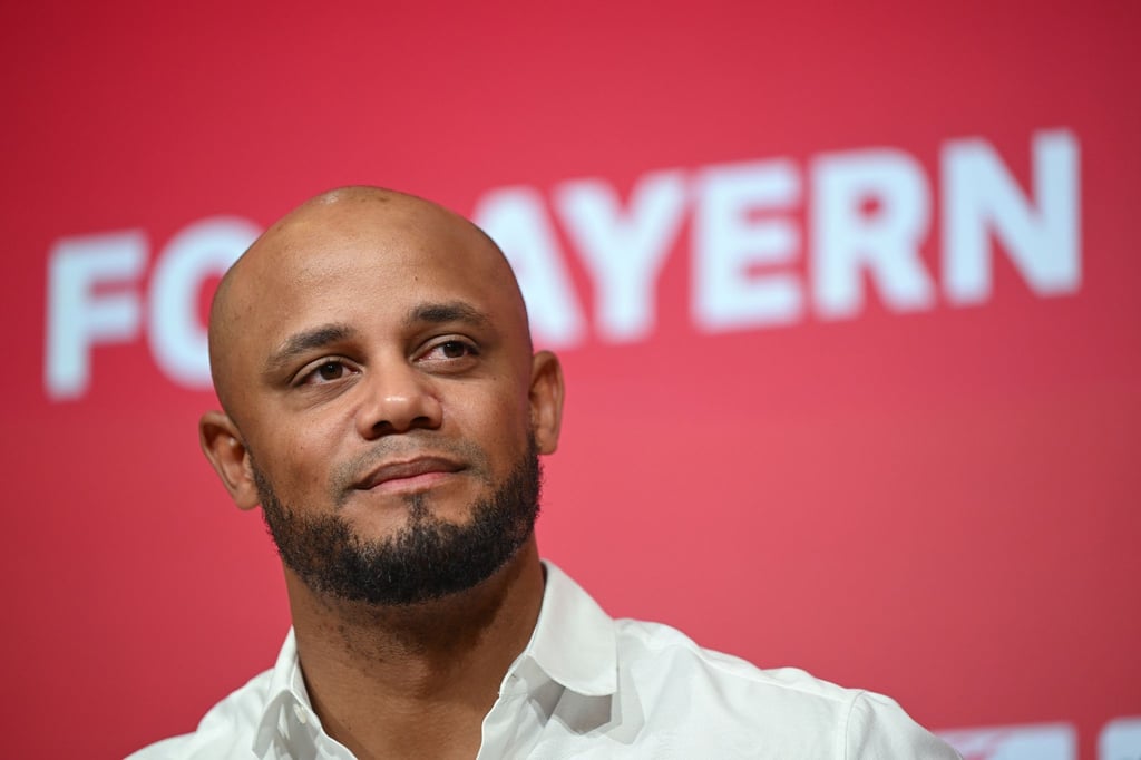 Bayern-Trainer Vincent Kompany bei seiner Vorstellung in München.
