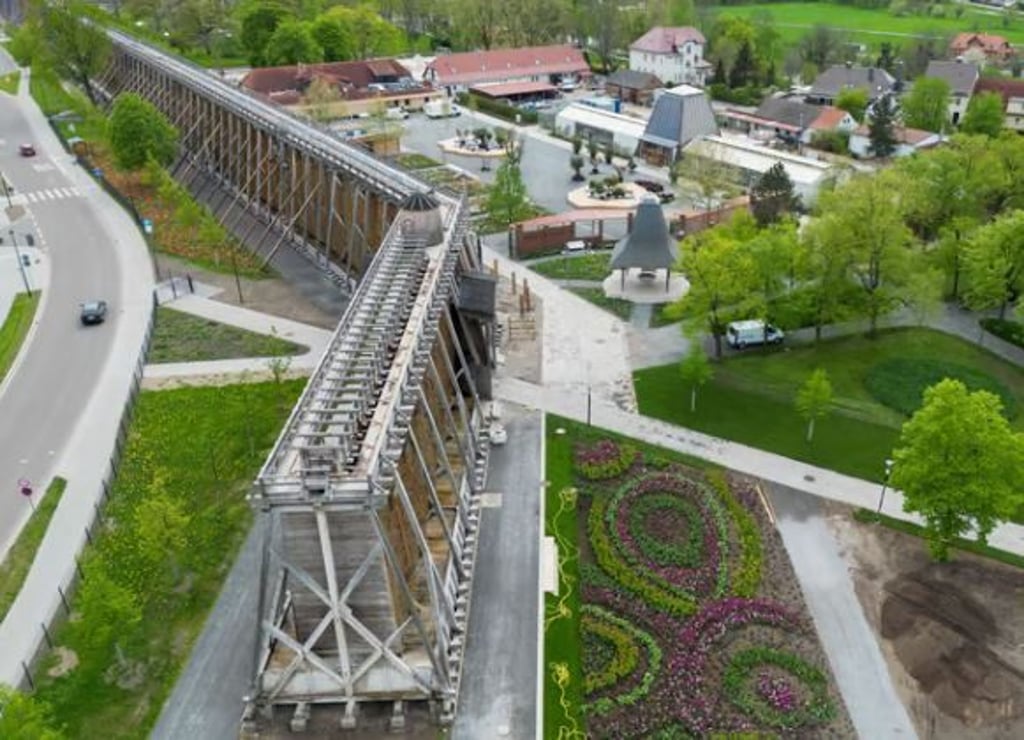 Das Gradierwerk in Bad Dürrenberg ist 636 Meter lang.