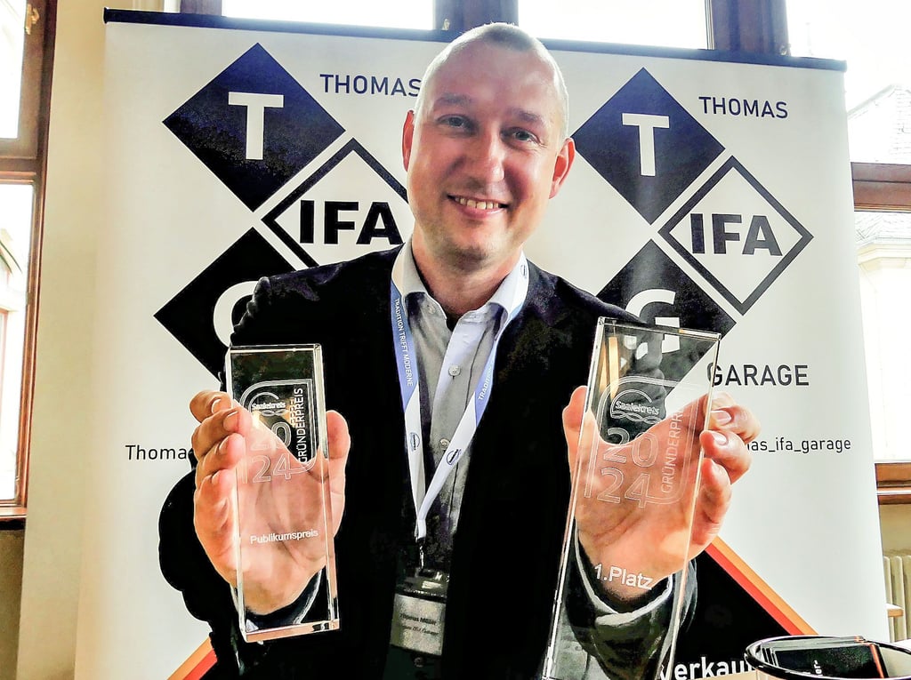 Thomas Müller durfte für seine Ifa-Garage gleich Haupt- und Publikumspreis mit nach Hause nehmen